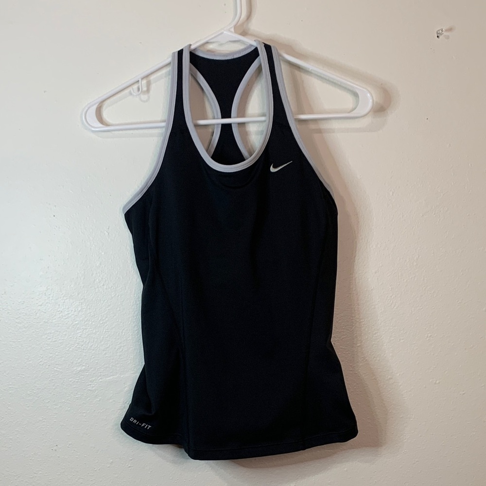 Nike Black Tank Top with White Trim